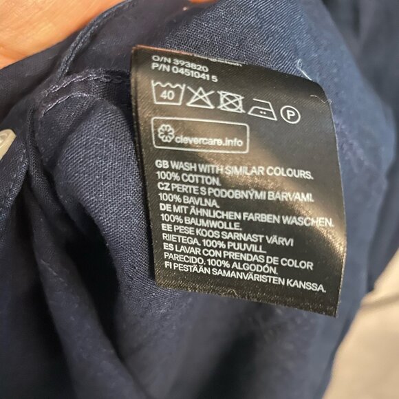 H&M Dark Navy Men's Cotton Shirt - Picture 6 of 6